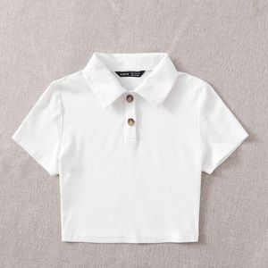 SHEIN 2 Pack Polo Collar crop top